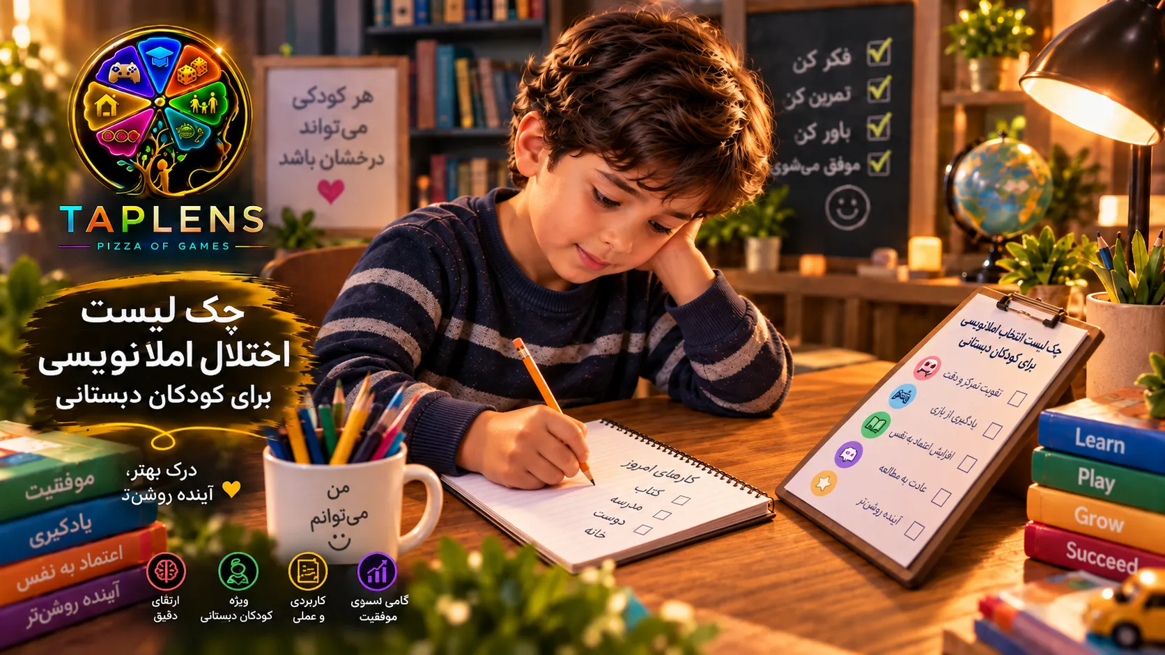 چک لیست اختلال املانویسی برای کودکان دبستانی در TAPLENS